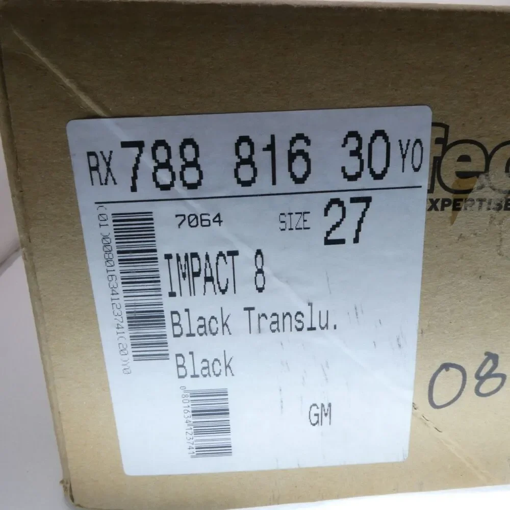 Salomon Impact 8 Ski Boots Black Size 27 Translucent Shell Red Buckle $635
